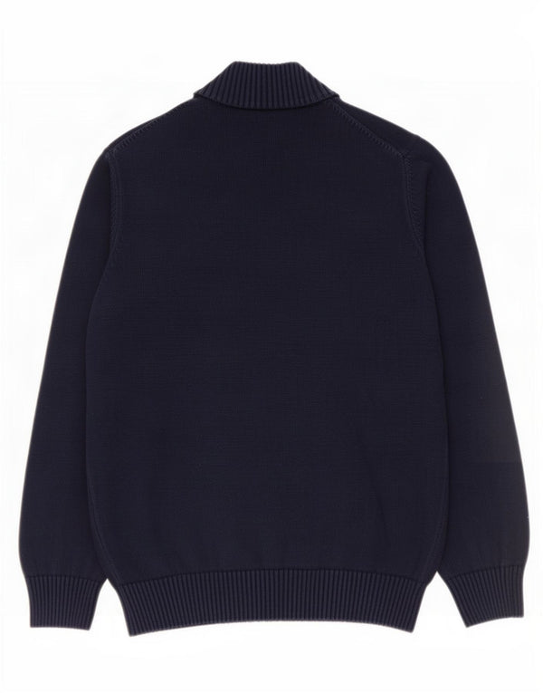 Gant Pull col zippé homme XL bleu marine coton