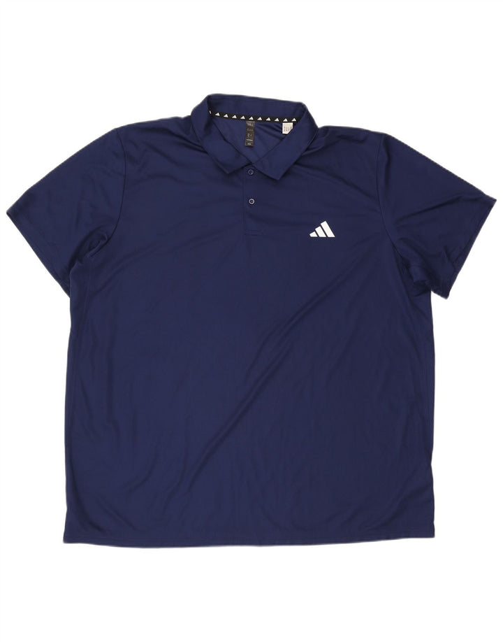Adidas Mens Aeroready Polo Shirt 2XL Navy Blue Polyester
