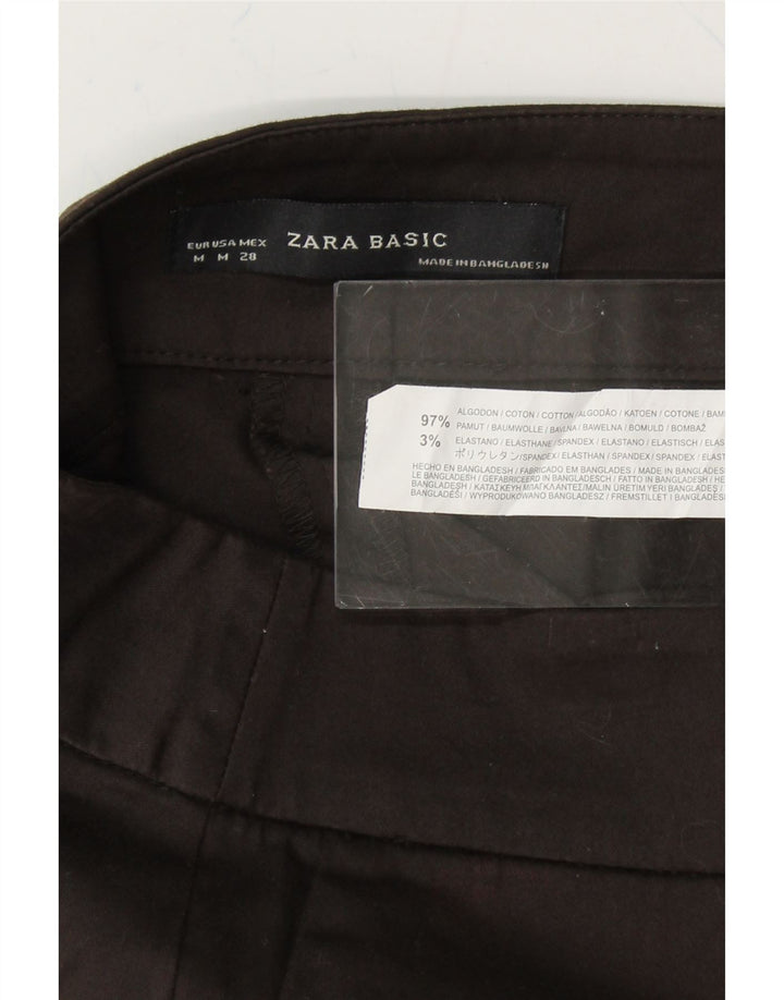 ZARA Womens A-Line Skirt Medium W30 Grey Cotton Vintage Zara and Second-Hand Zara from Messina Hembry 