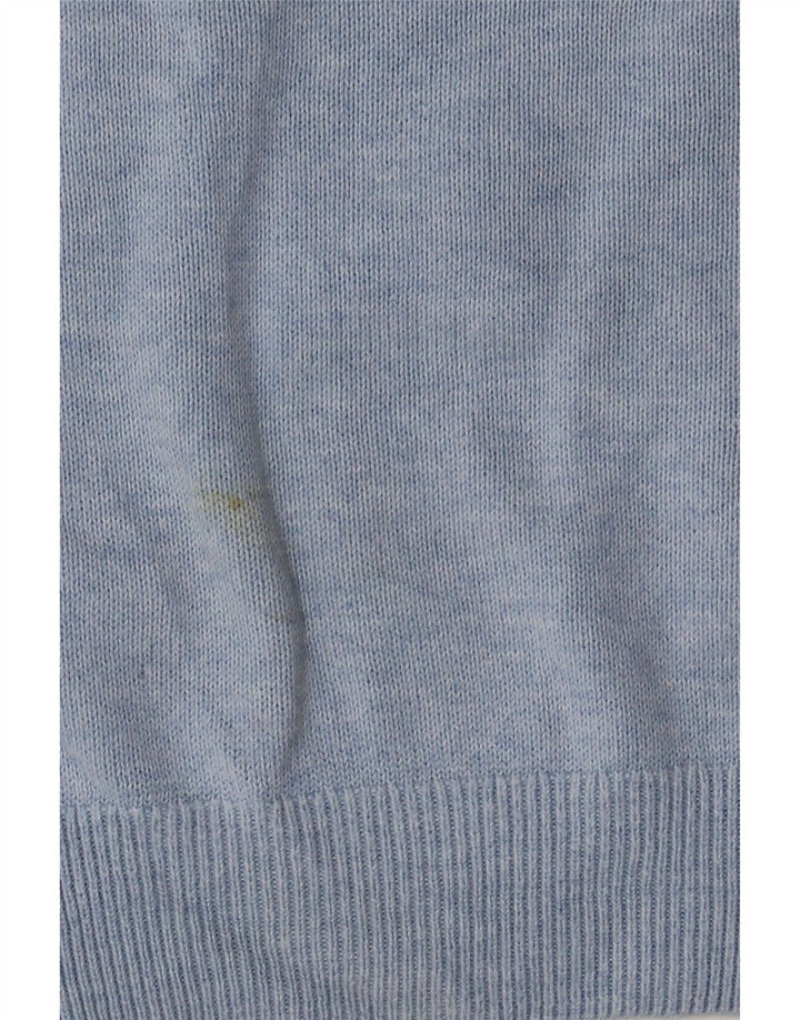Marks & Spencer Mens V-Neck Jumper Sweater Large Blue Cotton