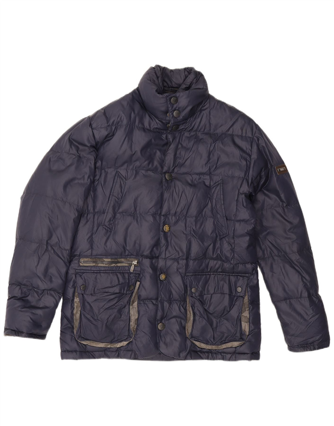 ALVIERO MARTINI Giubbotto Imbottito Uomo IT 52 XL Blu Navy Nylon