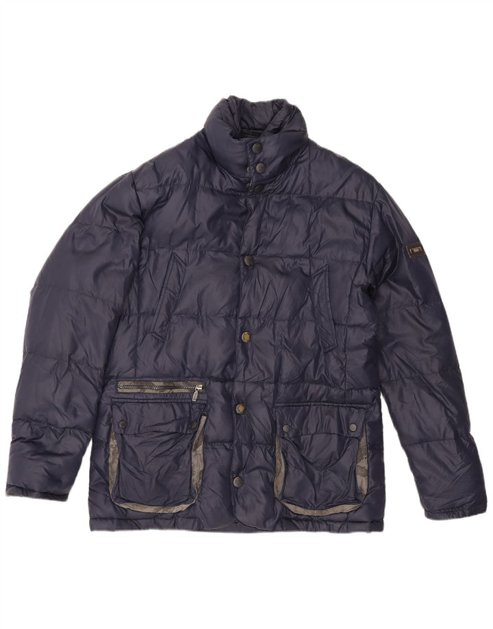 ALVIERO MARTINI Giubbotto Imbottito Uomo IT 52 XL Blu Navy Nylon