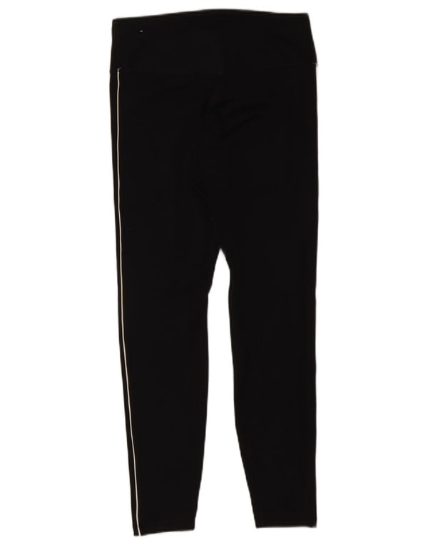 Nike Dame Dri Fit Graphic Crop Leggings UK 12 Medium Black Polyester