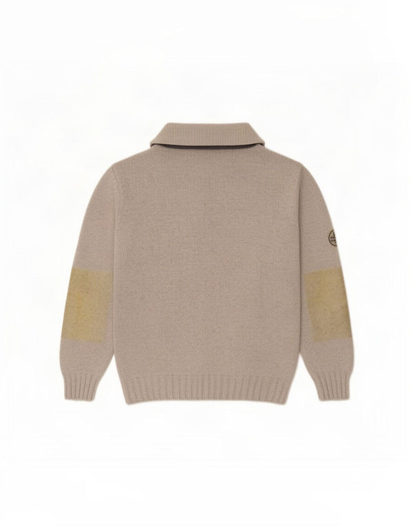 Murphy & Nye Mens Polo Neck Jumper Sweater Medium Grey Colourblock Wool