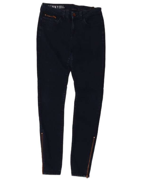 Jeans skinny da donna Marks & Spencer UK 10 piccoli W26 L28 cotone blu navy