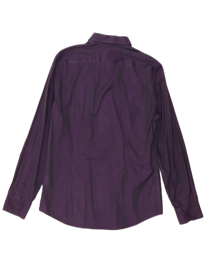 Trussardi herreskjorte str. 40 Medium Lilla bomuld