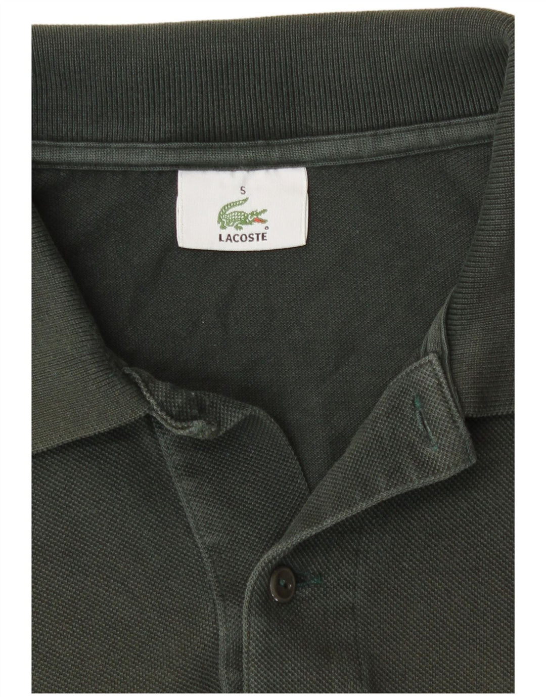 Lacoste Mens Polo Shirt US 5 Large Green Cotton
