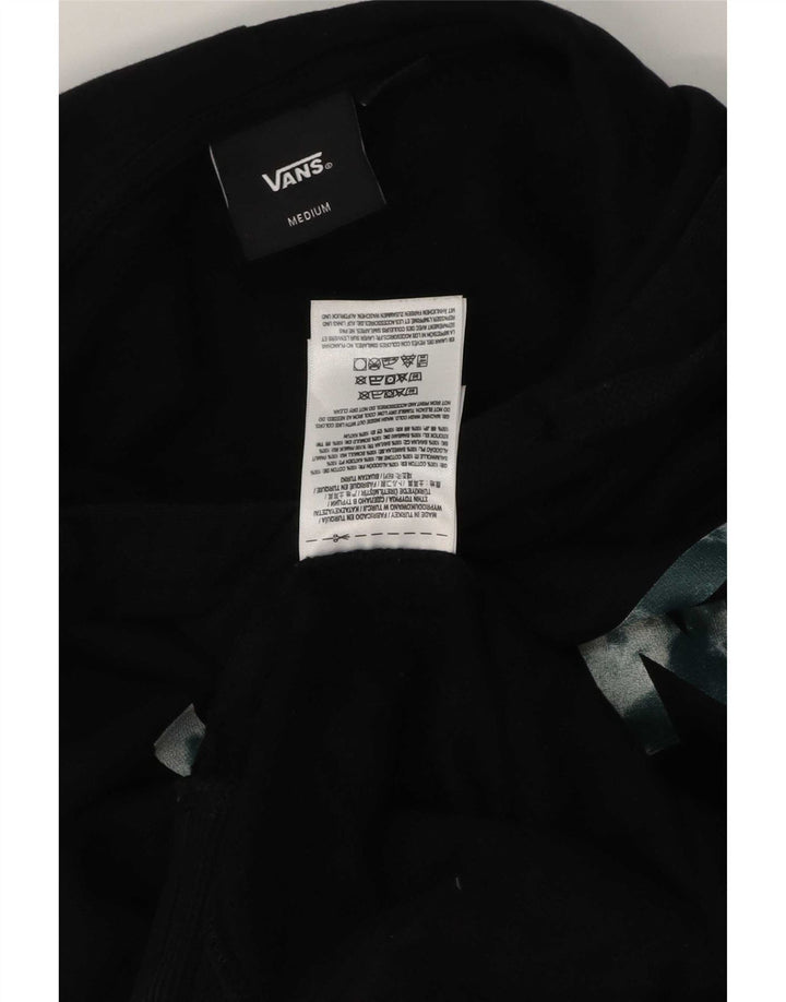 Vans Mens Graphic Hoodie Jumper Medium Black Cotton