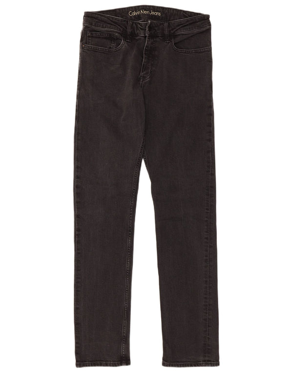 Calvin Klein Mens Slim Fit Straight Jeans W31 L32 Black Cotton