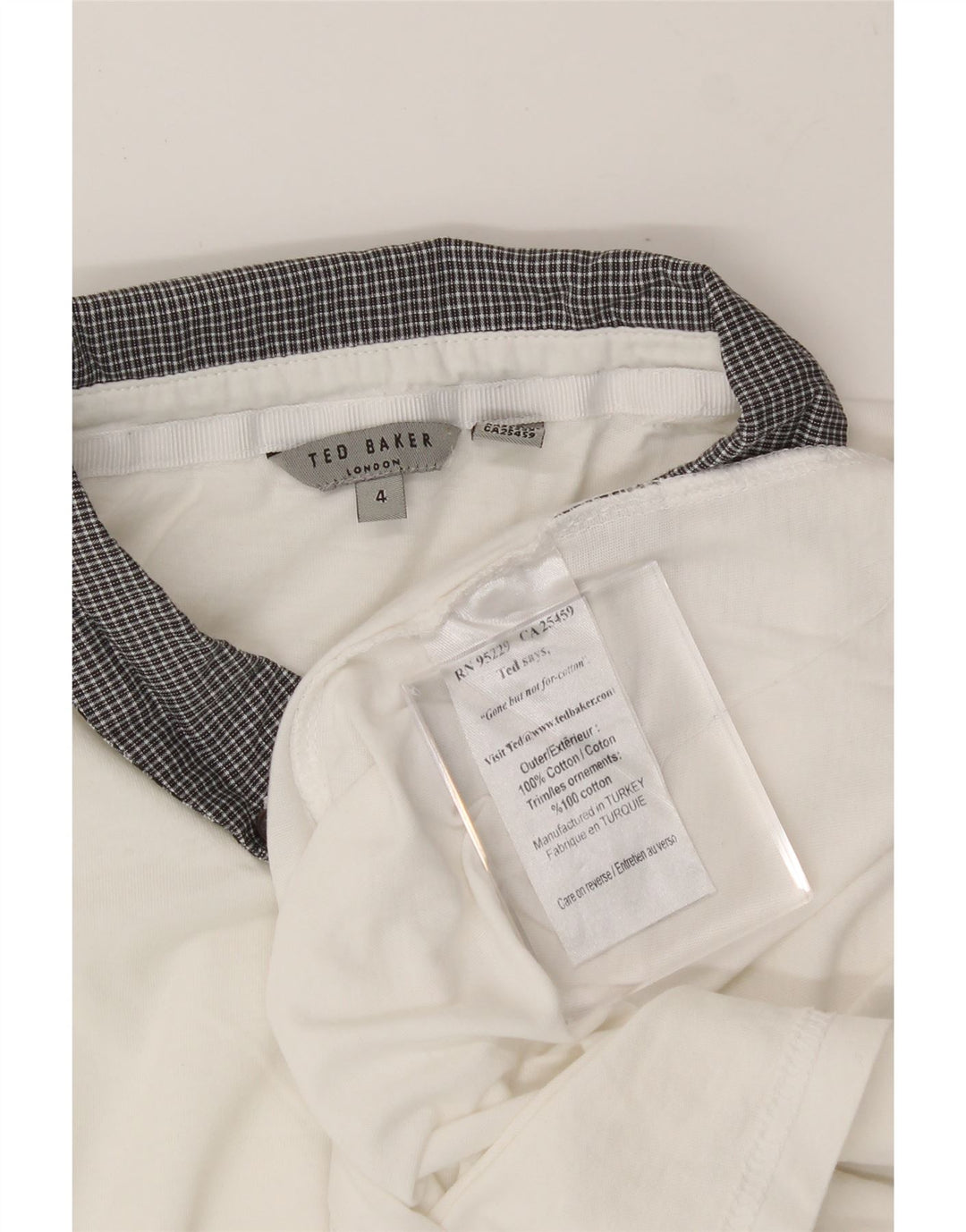 TED BAKER Mens Polo Shirt Size 4 Large White Cotton Vintage Ted Baker and Second-Hand Ted Baker from Messina Hembry 