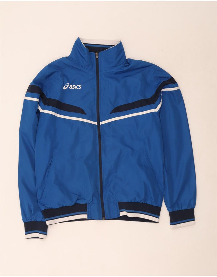 Asics Bomberjakke til mænd UK 42 XL Blå Colourblock Polyester