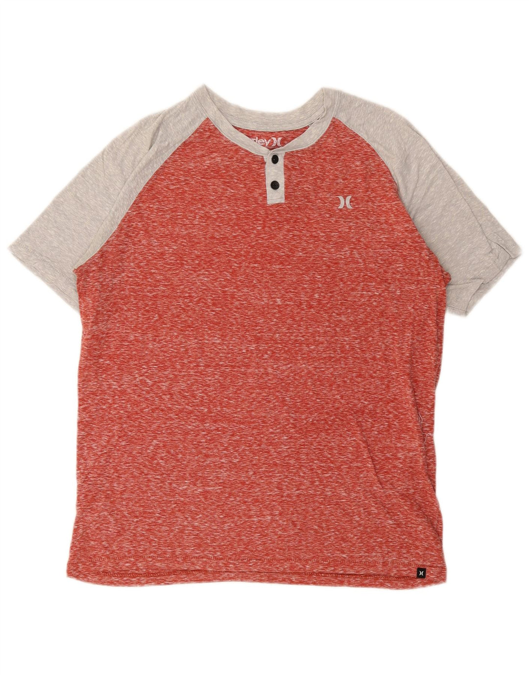 Hurley Herre T-Shirt Top Medium Rød Colourblock Polyester