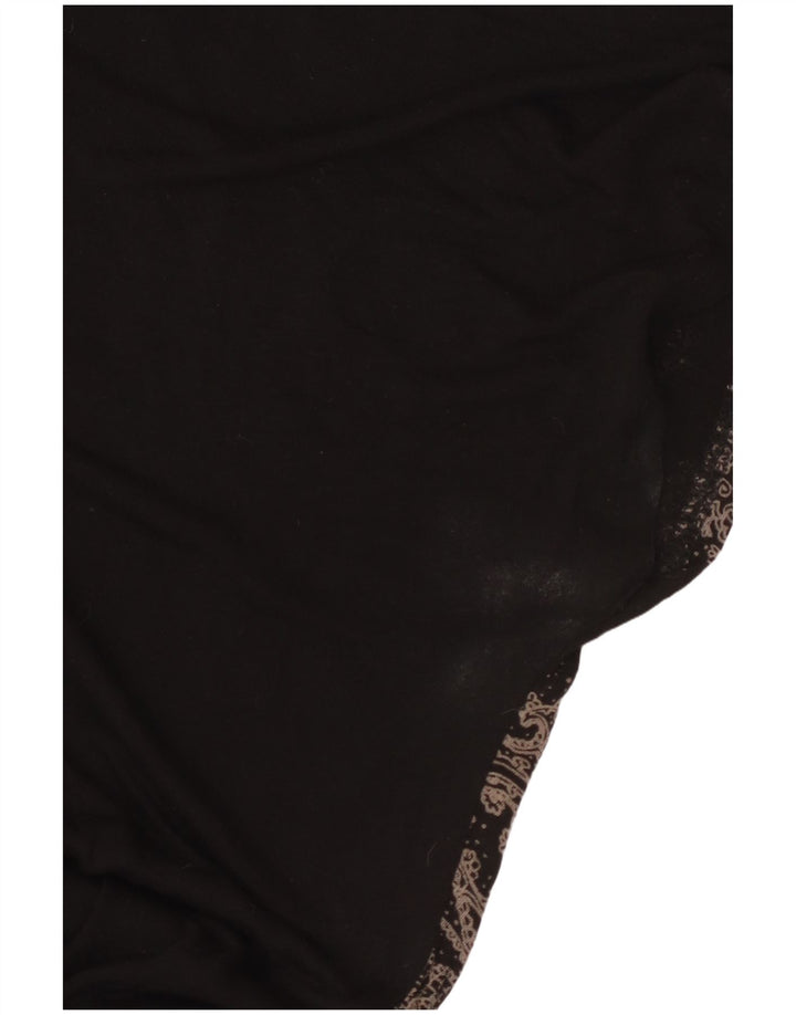 Desigual Womens Oversized Tunic Top UK 16 Large Black Floral Viscose
