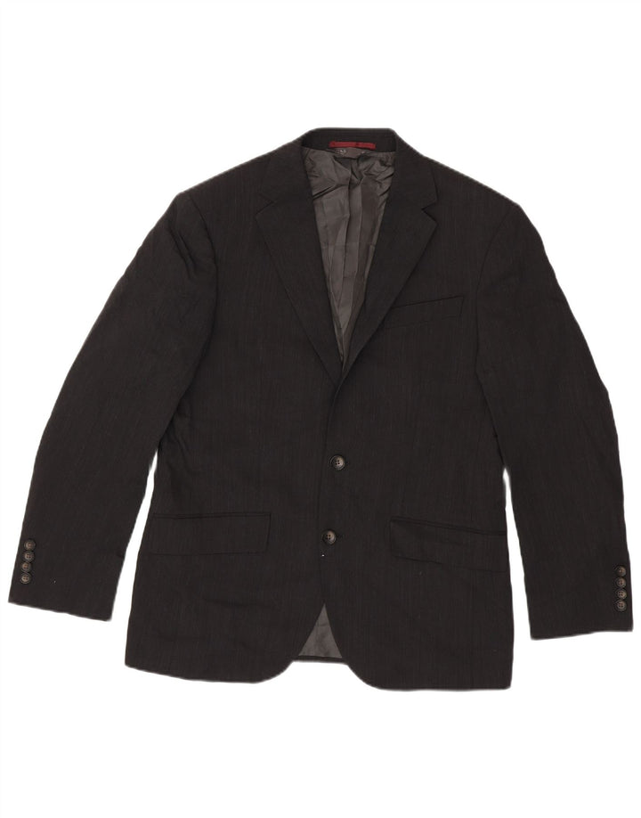 Marks & Spencer Mens 2 Button Blazer Jacket UK 38 Medium Grey Wool