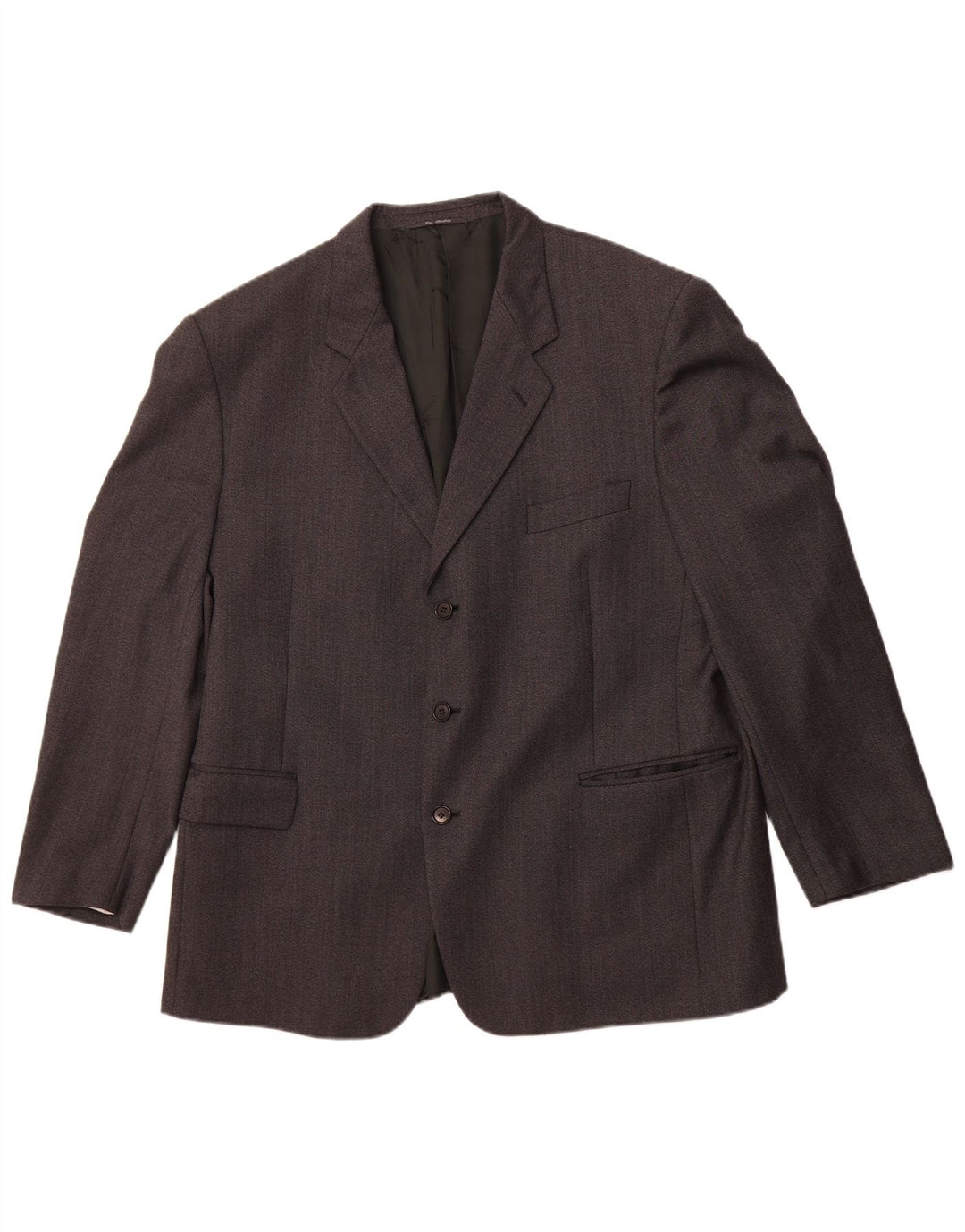 BIAGIOTTI Mens 3 Button Blazer Jacket UK 40 Large Grey Merino Wool