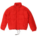 ZARA Womens Hooded Oversized Padded Jacket UK 6 XS Red Viscose