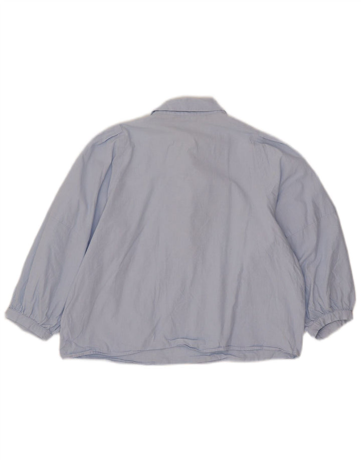Zara Dame 3/4 ærmet bluse Top UK 14 Medium Blue
