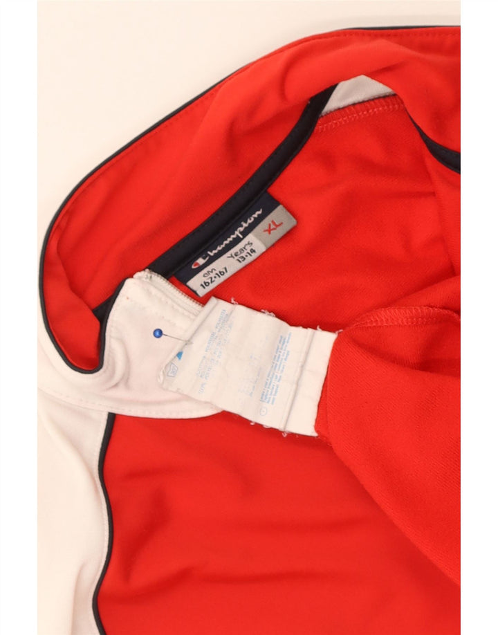 Giacca da tuta da ragazzo Champion 13-14 anni XL Poliestere color block rosso