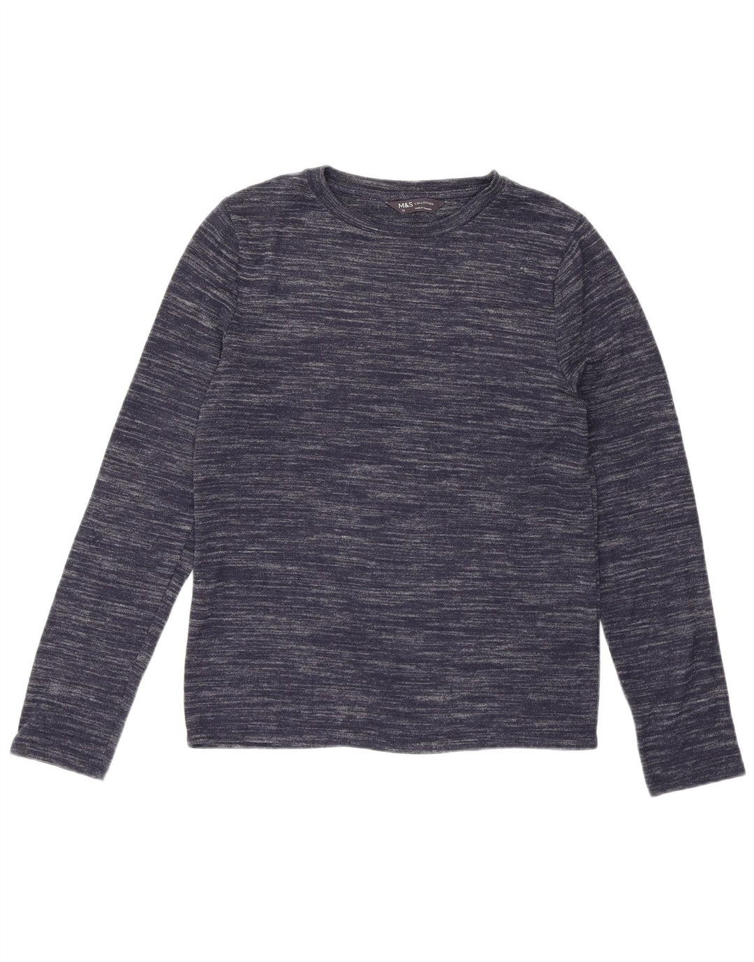 Marks & Spencer Haut à manches longues pour femme UK 10 Small Bleu marine moucheté