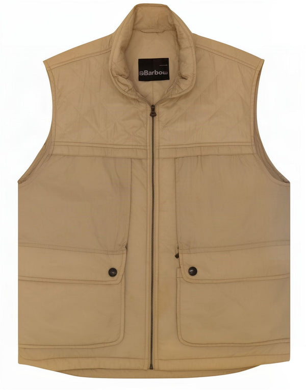 Barbour Herre Quiltet Gilet UK 40 Stor Beige Polyamid
