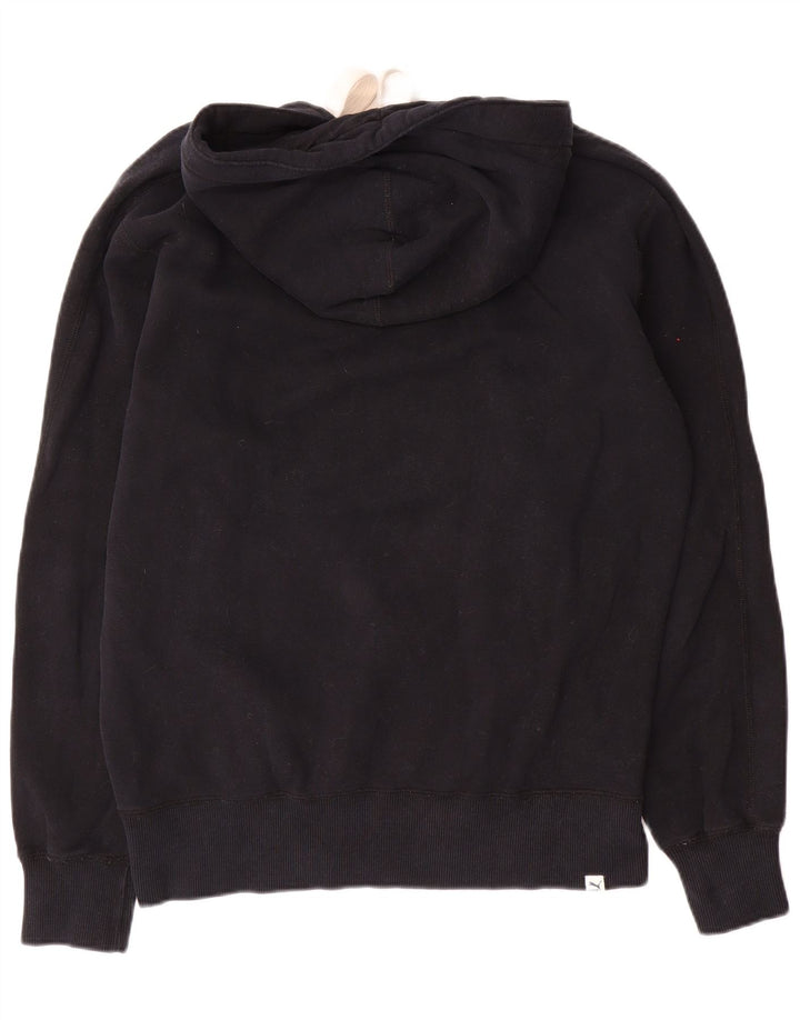 Puma Mens Graphic Hoodie Jumper Medium Black Cotton
