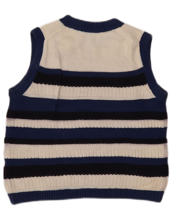 Canotta corta da donna Cos UK 6 XS cotone a righe blu navy