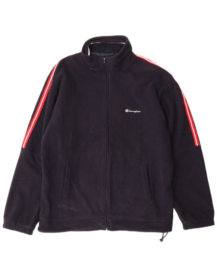 Champion Mens Fleece Jacket UK 40 Large Navy Blue Polyester