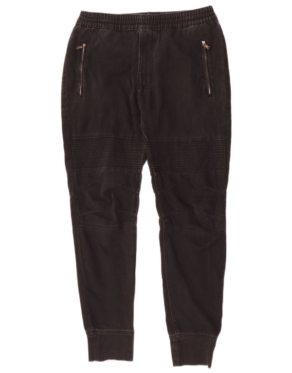 Zara Mens Joggers Trousers Medium W31 L29 Black