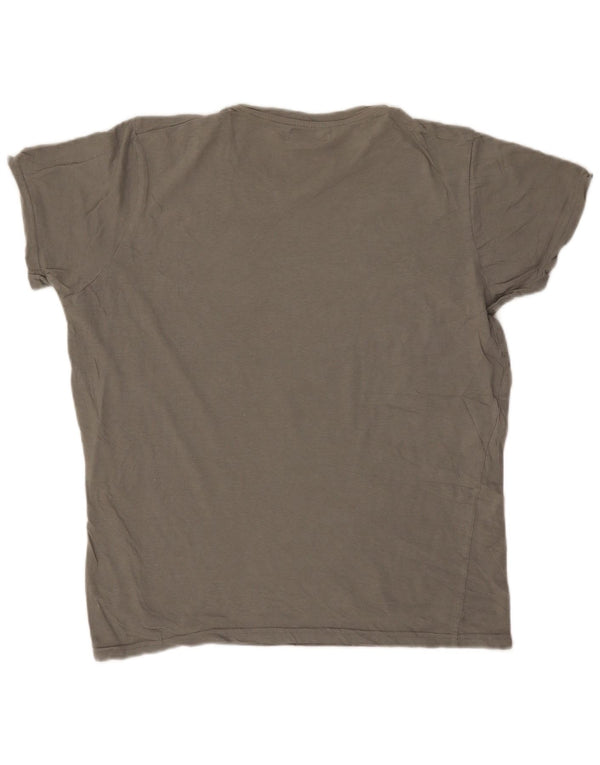 Camiseta gráfica masculina Pierre Cardin grande cinza