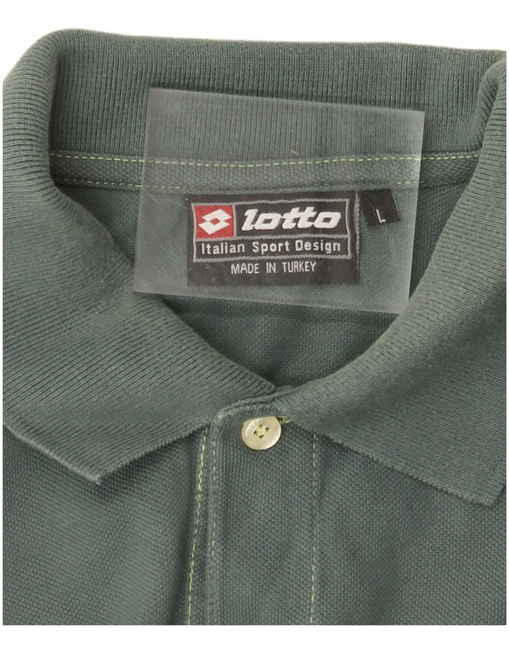 LOTTO Mens Polo Shirt Large Blue