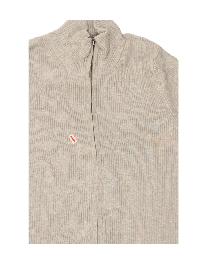 EDDIE BAUER Womens Cardigan Sweater UK 14 Large Grey Cotton Vintage Eddie Bauer and Second-Hand Eddie Bauer from Messina Hembry 