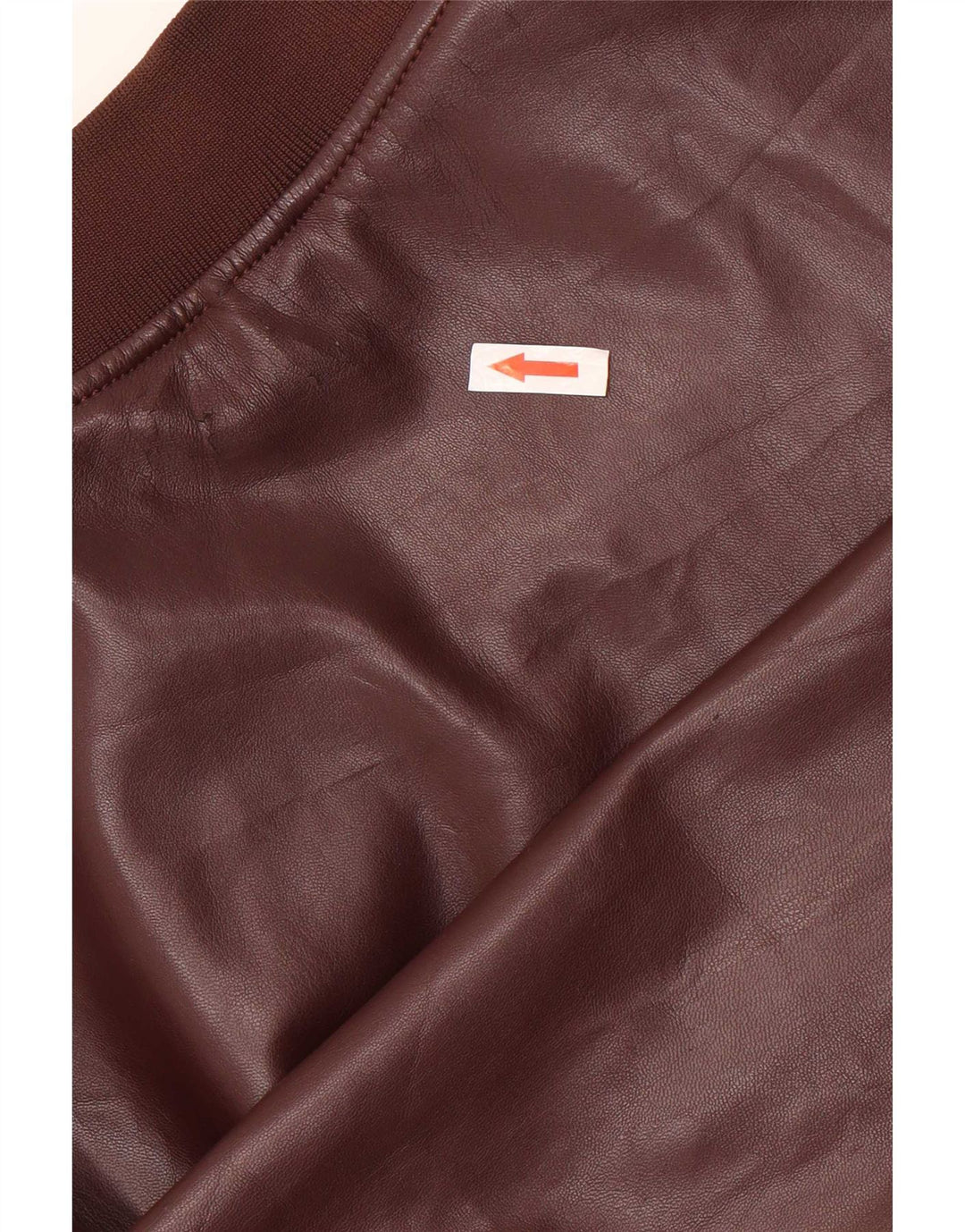 Zara Herre Bomberjakke i imiteret læder UK 38 Medium Brun Polyester