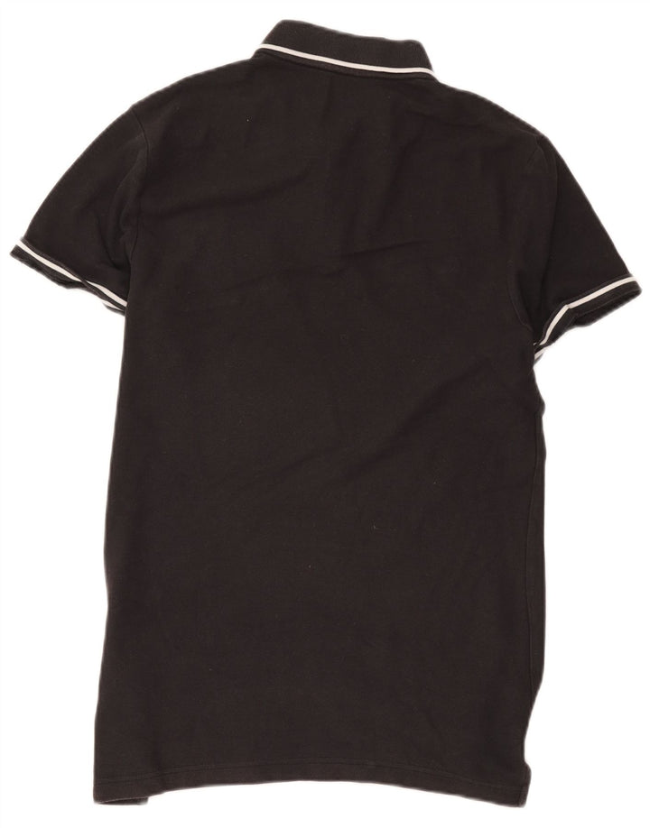 NIKE Poloshirt til mænd, medium sort stribet bomuld