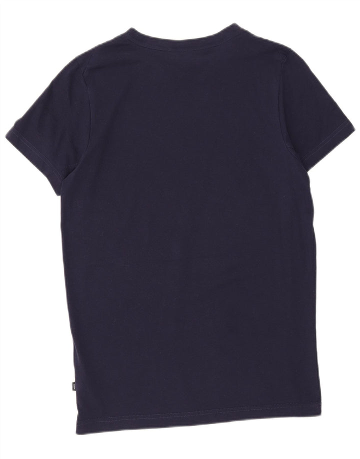 PUMA Mens Graphic T-Shirt Top Small Navy Blue Cotton