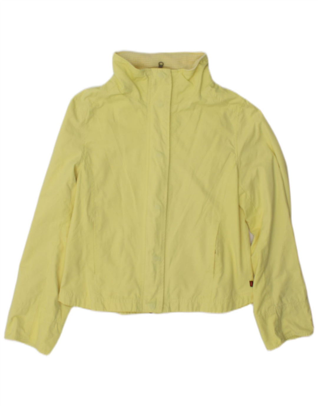 Carrera Womens Tracksuit Top Jacket UK 12 Medium Yellow Cotton