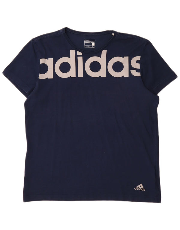 Adidas Mens Climalite Graphic T-Shirt Top Large Navy Blue