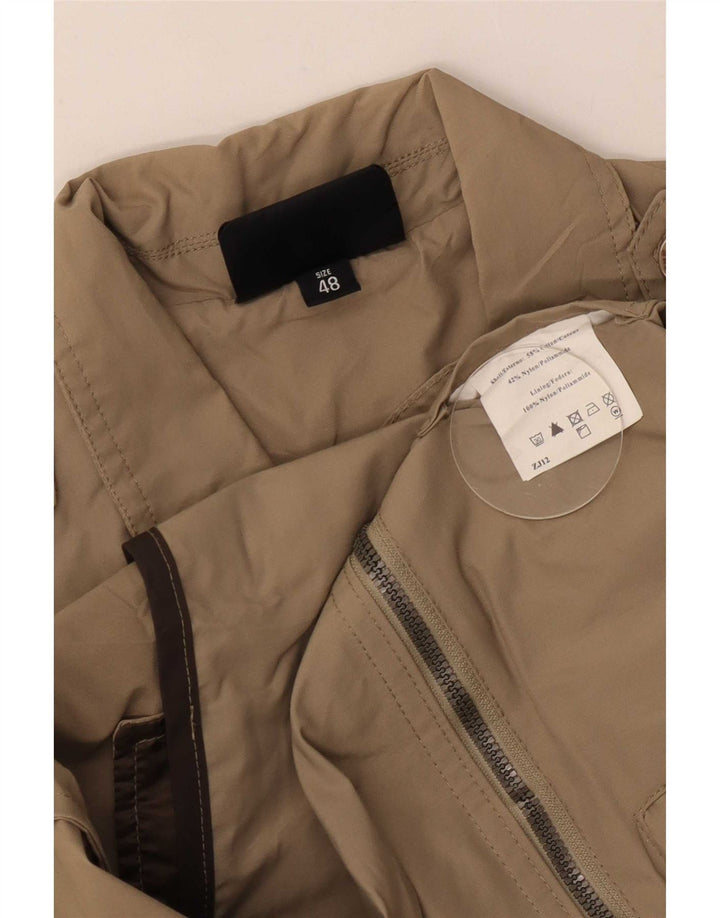 Canadiens Mens Military Jacket IT 48 Medium Khaki Cotton