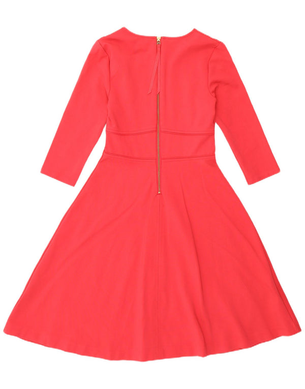 Abito a trapezio regolare da donna con maniche a 3/4 Boden UK 10 piccolo in viscosa rossa