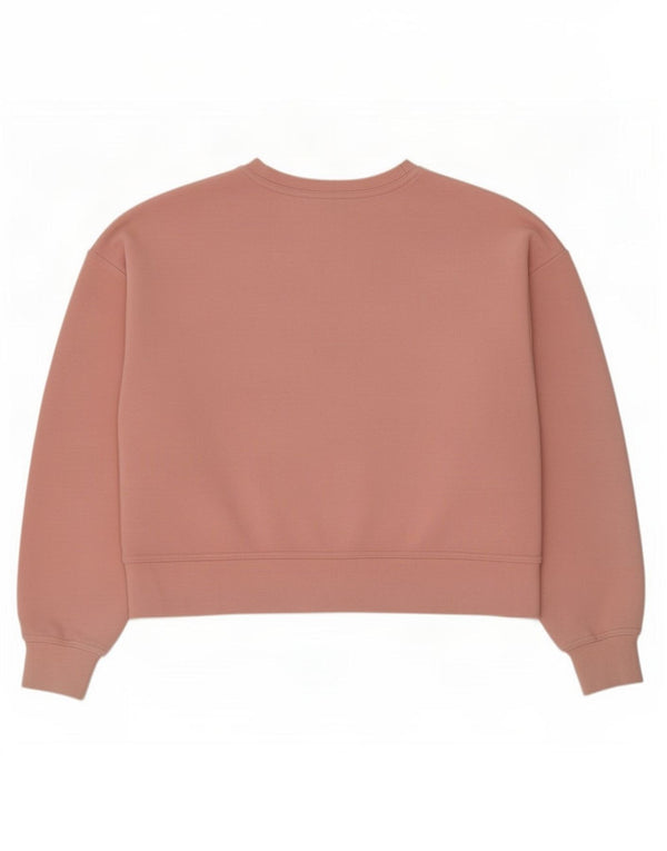Felpa oversize Nike Dri Fit Crop da donna, maglione UK 6 XS, cotone rosa