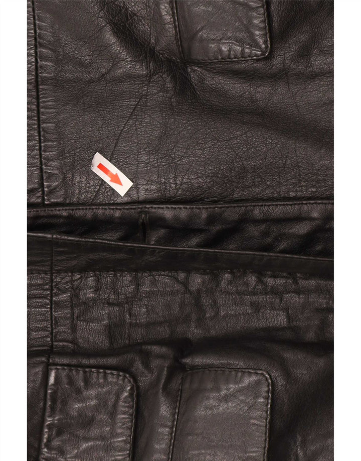 Tenax Womens Leather Coat IT 46 Large Black