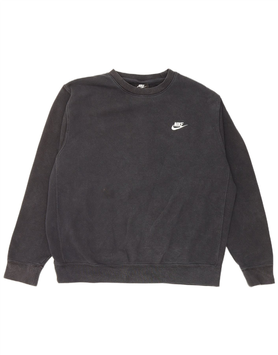 NIKE Mens Sweatshirt Jumper Large Black Cotton