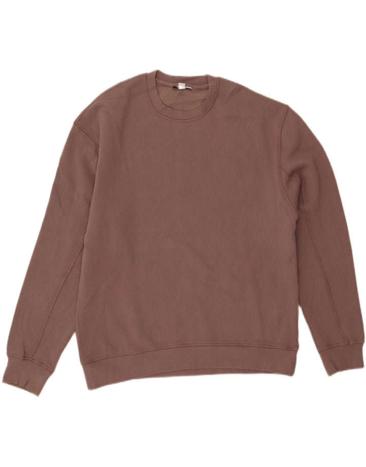 TOPSHOP Dame Oversized Sweatshirt Jumper UK 14 Medium Pink Bomuld