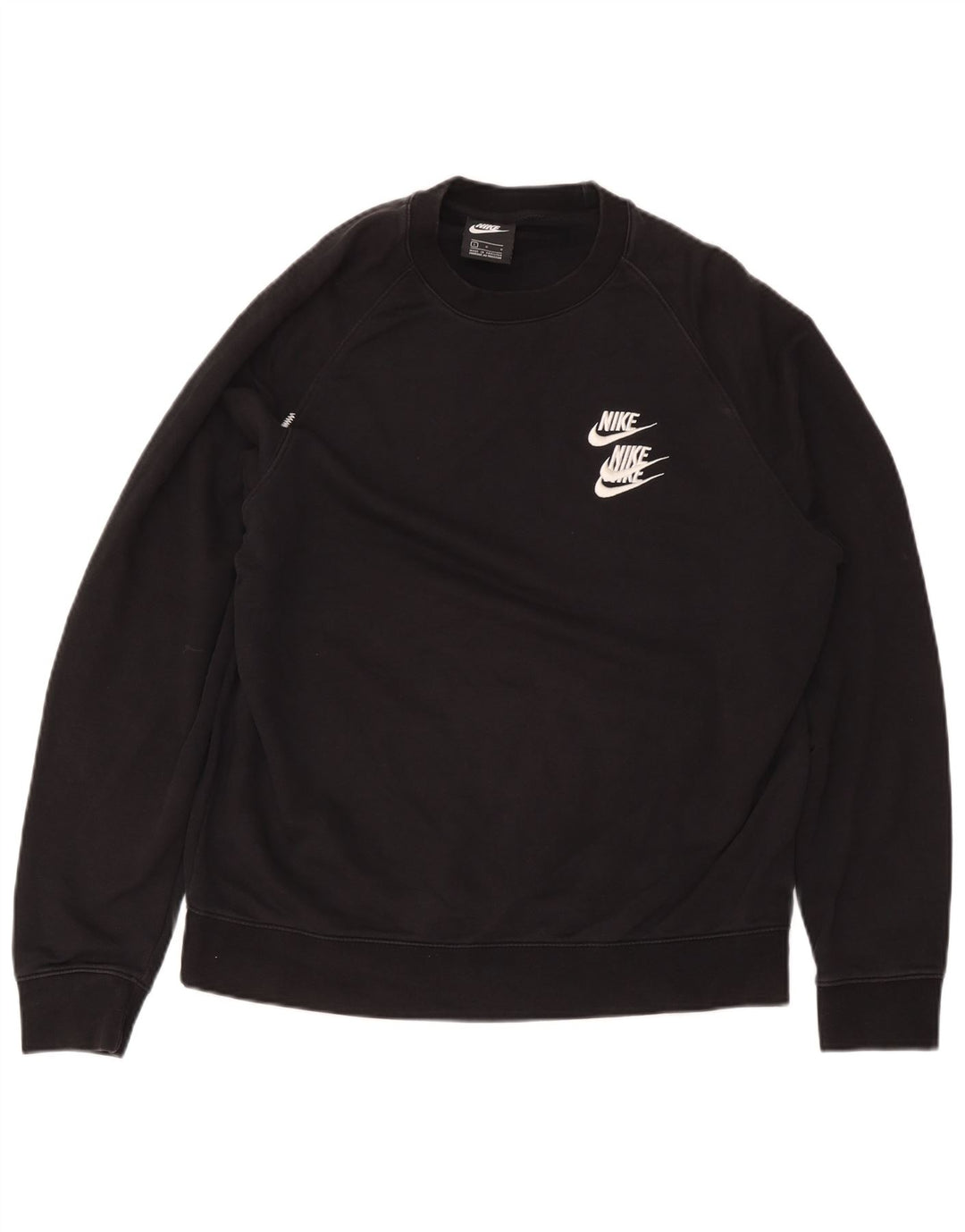 Nike Mens Graphic Sweatshirt Jumper Large Black Cotton