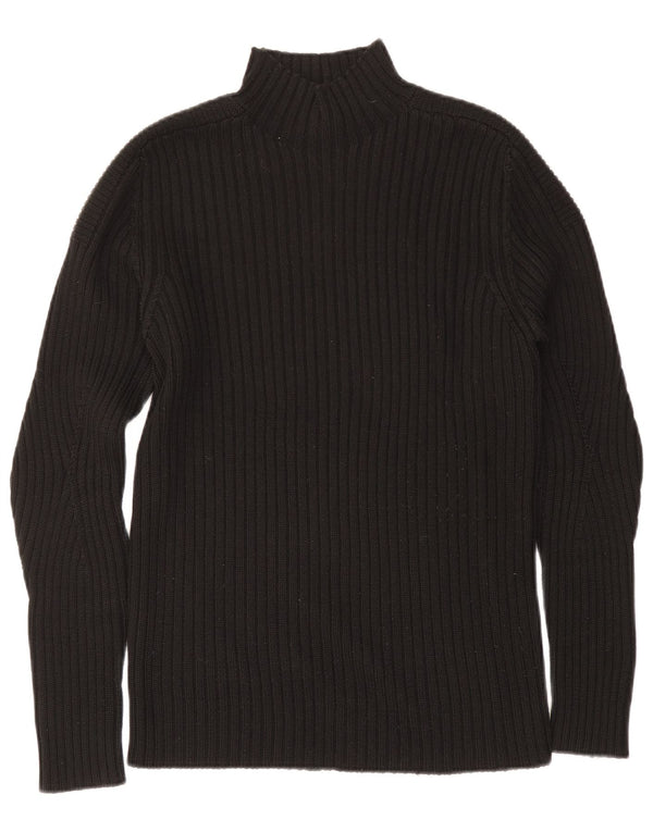 Hugo Boss Herre Turtle Neck Jumper Sweater Stor Sort Uld