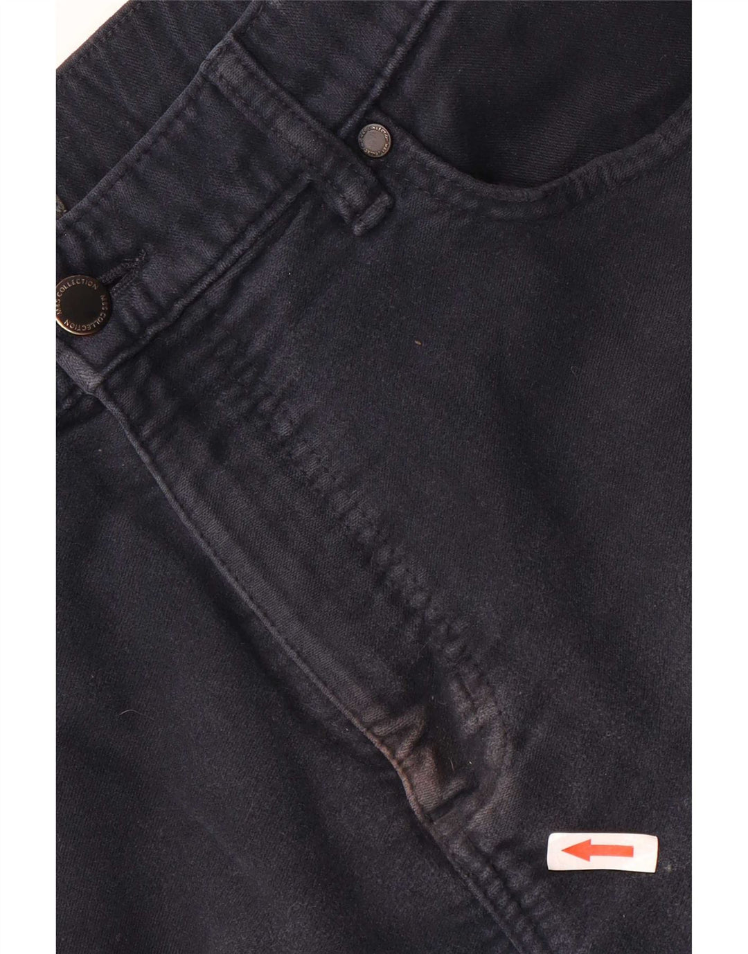 Marks & Spencer Mens Regular Casual Trousers W36 L29 Navy Blue Cotton