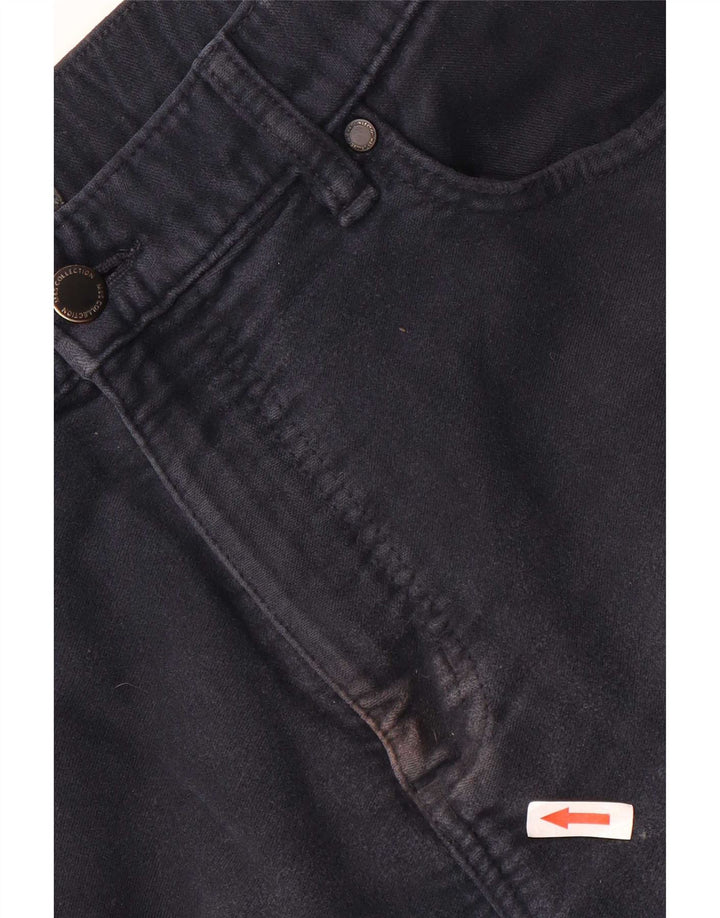 Marks & Spencer Mens Regular Casual Trousers W36 L29 Navy Blue Cotton