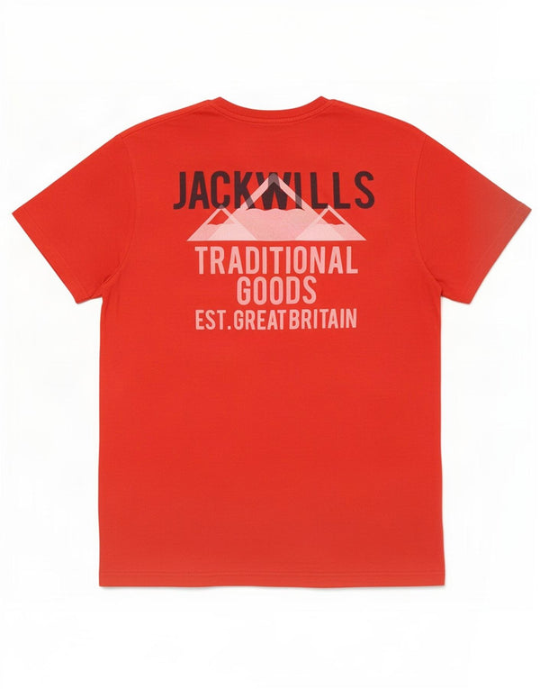 Jack Wills Mens Graphic T-Shirt Top Medium Red Cotton