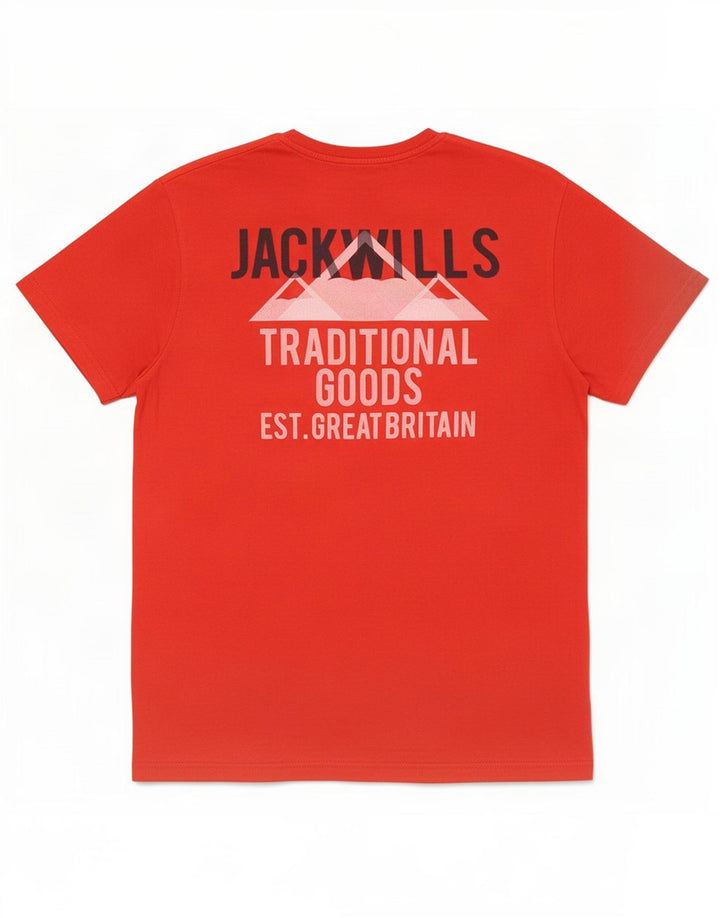 Jack Wills Mens Graphic T-Shirt Top Medium Red Cotton