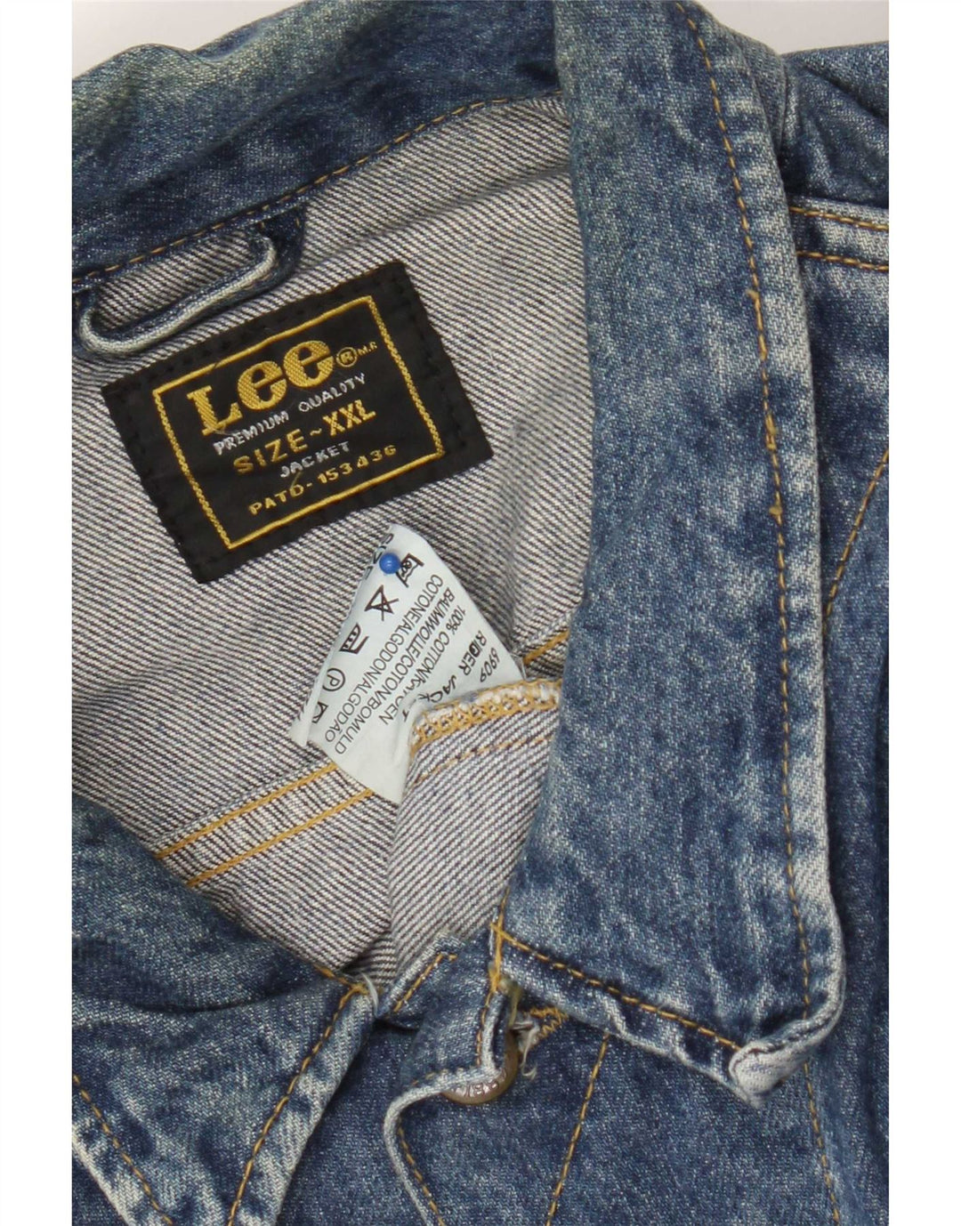 Giacca di jeans da uomo Lee UK 44 2XL Cotone blu