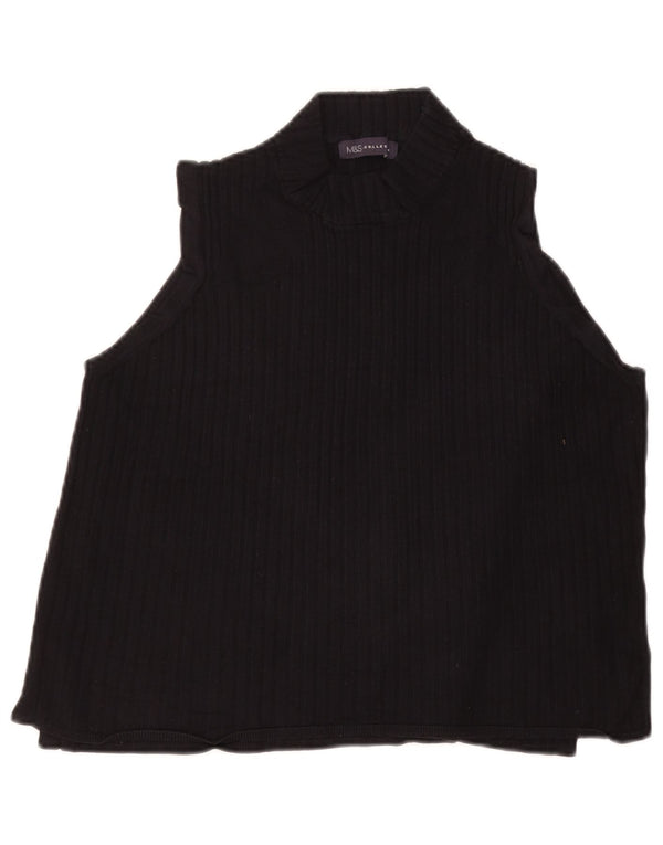Top corto senza maniche da donna Marks & Spencer UK 20 2XL viscosa nera